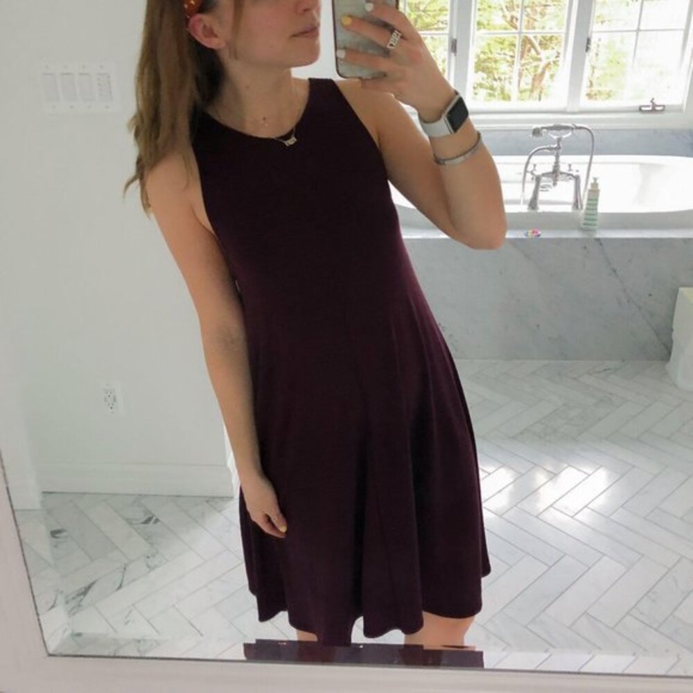 Wilfred Mini Dress in Plum